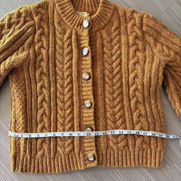 Sezane Andina Cardigan in Ochre Size L - Picture 7 of 9